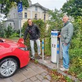 Neue E-Ladestation am Korbinianspark in Heufeld