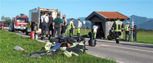 Auf dem Nachhauseweg ereignete sich ein Unfall zwischen Großholzhausen und Litzldorf. Dabei wurde ein 36-jähriger Biker aus Tuntenhausen schwer verletzt. Foto Reisner