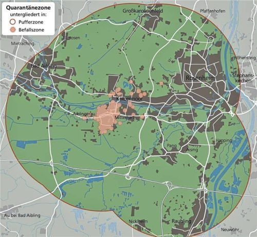 Die Quarantänezone wurde dieses Jahr erweitert, dadurch ist auch Raubling mit eingeschlossen. Foto Klinger