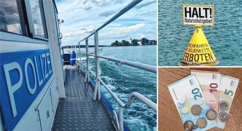Die sensiblen Naturschutzzonen auf dem Chiemsee werden streng kontrolliert von der Wasserschutzpolizei und bei Verstößen geahndet. Foto mb