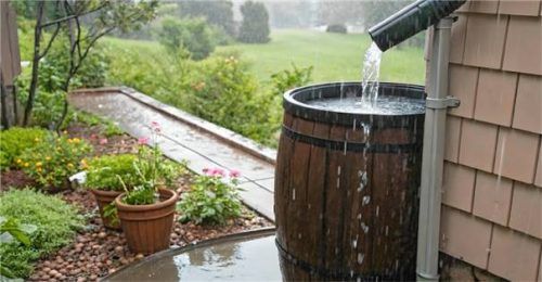 Eine Regentonne dient der ressourcenschonenden Bewässerung. Foto Adobestock