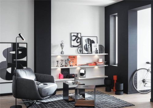 Gegensätze ziehen sich an: Black & White steht für einen zeitlos eleganten Einrichtungsstil.Foto DJD/SCHÖNER WOHNEN-Kollektion