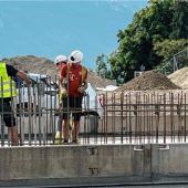 18 Bohrpfähle für 7500-Tonnen-Brücke