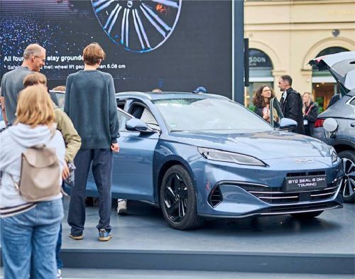 Speziell für den europäischen Markt entwickelt: Kombi BYD Seal 6 DM-i Touring auf der IAA Mobility. Foto IAA