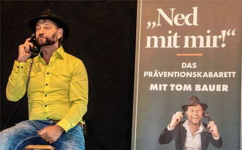 Tom Bauer bei der Szene mit einem Schockanruf. Fotos stache