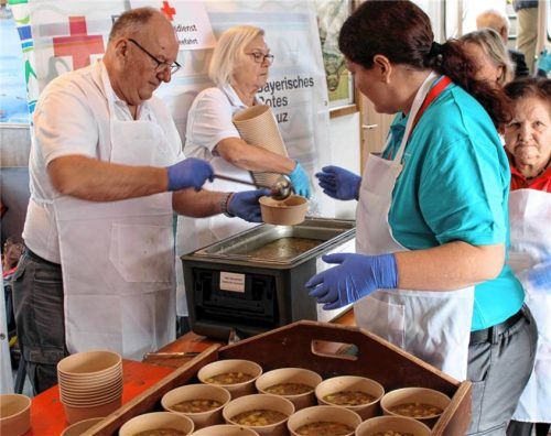 40 ehrenamtliche Helfer sorgten sich um das Wohl der Passagiere.Fotos  hobmaier
