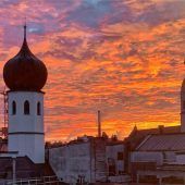 Der Himmel über Rosenheim glüht