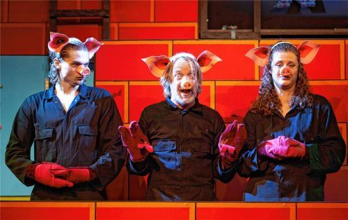 Animal Farm von George Orwell – schrille Stallshow im Theater in Wasserburg.Foto flamm