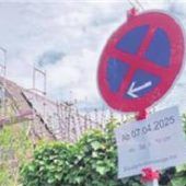 Das Schild muss stehen bleiben