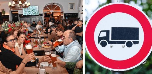 Bei der Bürgerversammlung Mitte im Restaurant „Tante Paula“ wurde über zahlreiche Themen diskutiert – unter anderem über ein Lkw-Verbot in der Innenstadt. Fotos Schlecker/IMAGO