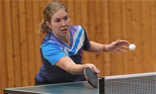 Bianca Ahlbrechts knapper Sieg im ersten Einzel brachte Feldkirchens Damen in die Erfolgsspur.Foto Gerhard Erlich