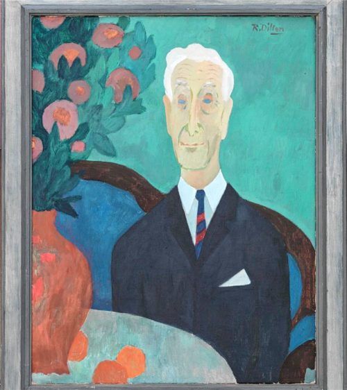 Bildnis Rolf Cattepoel, Rainer Dillen, 1967, Acryl auf Leinwand, Städtische Galerie Rosenheim. Fotos Weiand