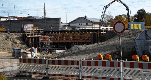 Blick auf die gigantische Baustelle in Raubling von Westen aus.Foto ruprecht