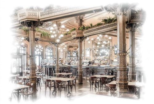 Café Iruña in Pamplona. Foto re