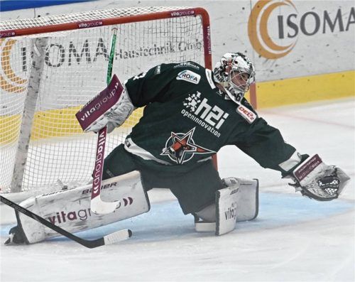 Christopher Kolarz wird am heutigen Freitag wieder auf der Bank Platz nehmen müssen. Der Torhüter war Anfang der Woche krank.Foto Hans-Jürgen Ziegler