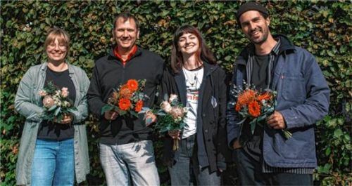 Das Spitzenteam: (von links) Maria Boberschmidt, Martin Bauhof, Hannah Rohs und Matthias Menold.Foto die Linke Rosenheim