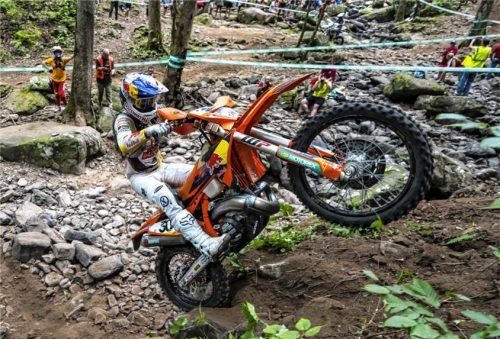 Der Schnellste über Stock und Stein: Manuel Lettenbichler krönte sich zum fünften Mal zum Hard-Enduro-Weltmeister.Foto Red Bull Content Pool