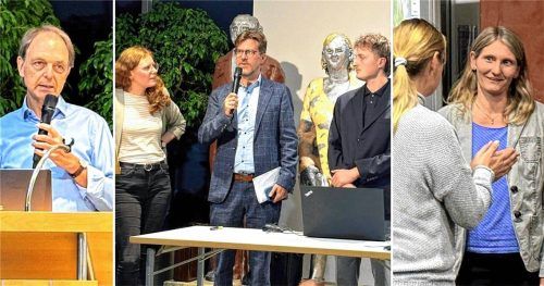 Die Ansprechpartner für den Radverkehr in Stephanskirchen: (von links) Frank Wiens, der ehrenamtliche Radverkehrsbeauftragte der Gemeinde, Bürgermeister Karl Mair mit Sarah Dartenne und Maurice Funk vom Verkehrsplanungsbüro sowie Mobilitätsmanagerin Brigitte Weber. Foto Patscheider