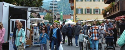 Die Fieranten reihten sich entlang der Grassauer Marktstraße aneinander. Foto  Eder