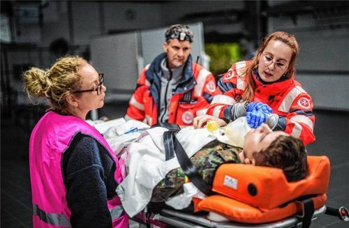 Die Johanniter bereiteten sich mit einer Großübung auf einen Katastropheneinsatz vor. Foto Johanniter