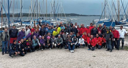 Die Teilnehmer der Asso99 European Open auf dem Chiemsee.Foto elk