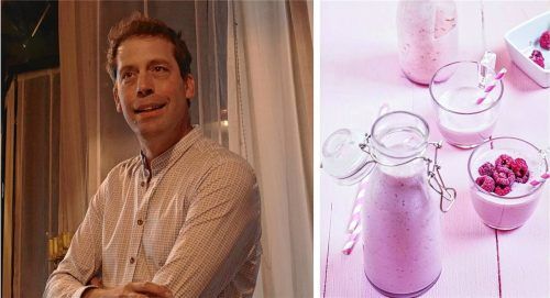 Dr. Robert Keilmann informierte über die Bedeutung der Ernährung bei Krebs. Auch ein Bananen-Himbeer-Smoothie wurde serviert. Fotos Schubert/IMAGO
