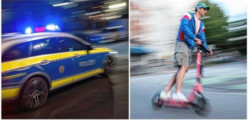 Ein 36-Jähriger lieferte sich eine wilde Verfolgungsjagd quer durch Waldkraiburg: zuerst mit dem Auto, dann mit einem E-Scooter. Dafür stand er jetzt vor dem Amtsgericht Mühldorf. Foto Marijan Murat/dpa; Marijan Murat/dpa (Symbolfotos)