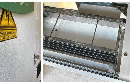 Ein Stromausfall legte kurzfristig Prien lahm und sorgte beispielsweise für leere Eisvitrinen (Bild rechts). Erst am Abend konnte der Betreiber die Ursache benennen. Foto Nägele