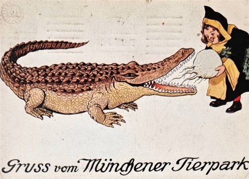 Einen Radi für das Krokodil: Das Münchner Kindl hat das richtige Futter anzubieten.Fotos  Gärtner