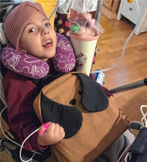 Emilia an ihrem ersten Schultag im September. Foto Privat