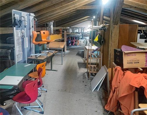 Im Dachboden der Fritz-Schäffer-Schule steht noch immer einiges Material für Ungarn.Foto stache