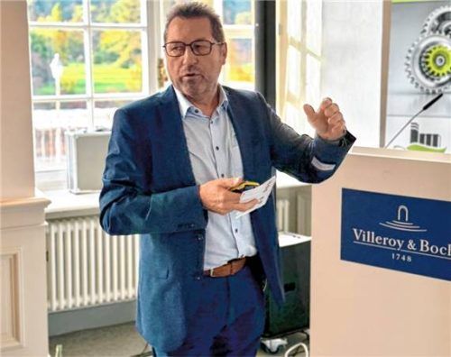 Johann Vetter bei seinem Vortrag. Foto RE