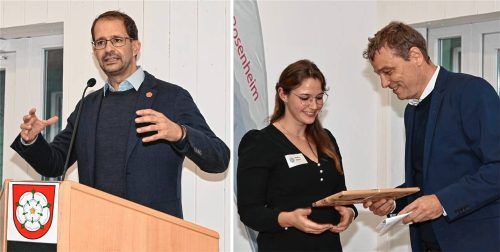 „Kinder brauchen Bewegung!“, machte Andreas März bei der Eröffnung des „Sportkinderhauses Startklar“ deutlich. Mit dabei waren neben dem Oberbürgermeister auch Sandra Kaiser, Bereichsleiterin der Kindertagesstätten und Teilhabe-Assistentin der Sozialen Arbeit Rosenheim-Ebersberg, sowie Bernd Perner, der Vorsitzende des Sportbundes Rosenheim. Foto Schlecker