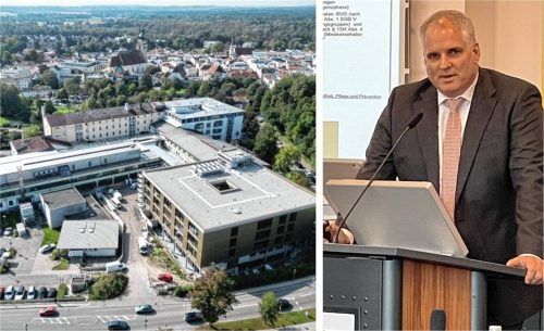 Klinik-Vorstand Thomas Ewald berichtete im Kreistag über die Entwicklung des „InnKlinikums“ Mühldorf und Altötting. Fotos „InnKlinikum“, Latta