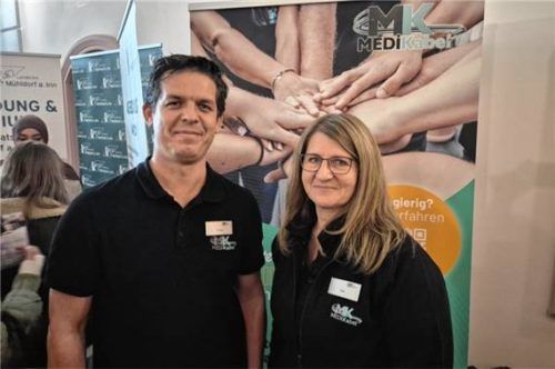 Michael Piffath und seine Kollegin berichteten über spannende Möglichkeiten und Perspektiven bei MEDI Kabel.