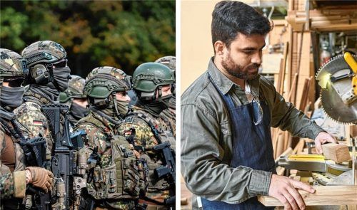 Neuer Wehrdienst statt Start in die Ausbildung? Die Pläne zur Einführung eines neuen Wehrdienstes könnten auch Auswirkungen auf den regionalen Arbeitsmarkt haben. Betriebe blicken mit gemischten Gefühlen auf die aktuelle Debatte. Foto Imago