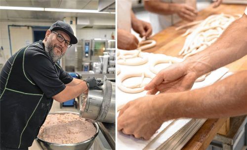 Täglich frisch werden in den hauseigenen Produktionsbetrieben wie der Küche und der Backstube in Rumering frische Mittagsgerichte, Snacks, Semmeln, Brote und auch Kuchen und vieles mehr hergestellt.