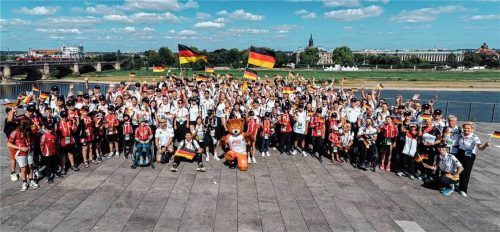 Team Deutschland bei den Transplant Games in Dresden.Fotos Privat