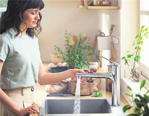 Wasserhähne in Spar-Ausführung verbrauchen weniger Wasser und Energie. Foto Hansgrohe