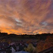 Traumhaftes Abendrot über dem Mangfalltal