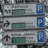 Parkleitsystem in Rosenheim ausgefallen