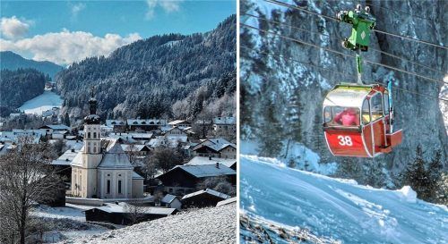 Aschau mit dem Bergsteigerdorf Sachrang (links) und der Kampenwandseilbahn ist zu jeder Jahreszeit ein beliebtes Reiseziel. Im vergangenen Jahr weilten Touristen an 706.000 Aufenthaltstage in der Gemeinde. Fotos Weinhammer/H.Reiter