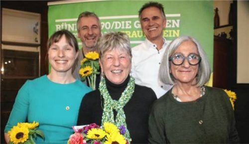 Auf den fünf vordersten Plätzen für den Stadtrat kandidieren auf der Liste von Bündnis 90/Die Grünen (von links) Martina Wenta, Thomas Stadler, Burgi Mörtl-Körner, Stefan Schwankner und Helga Mandl. Foto Zandl