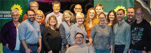 Das Team der Grünen für die Wahl zum Kreistag.Foto Frank Schulze