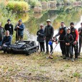 Mähraupe im Einsatz