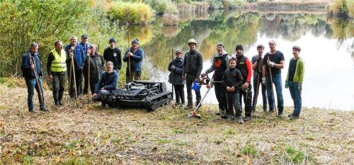 Die Mähraupe übernahm in diesem Jahr die Arbeiten.Foto Bund Naturschutz Kolbermoor