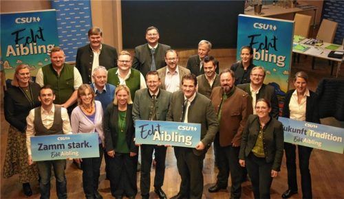 Die Stadtratskandidaten der CSU Bad Aibling und Willing.Foto CSU