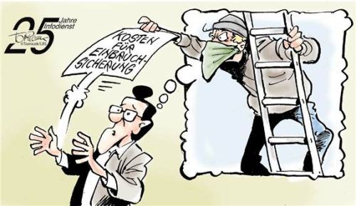 Ein höheres Einbruchsrisiko rechtfertig keine Kostenübernahme für mehr Einbruchsschutz. Tomicek/LBS