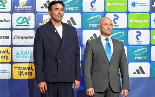 Frankreichs Judo-Präsident Stéphane Nomis (links) und Denis Weisser eröffneten die Veranstaltung.Foto re