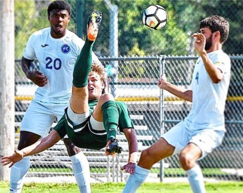 Für die S&T Miners spielte Tim Schreffl (grün) in einer US-amerikanischen College-Liga. Foto Privat